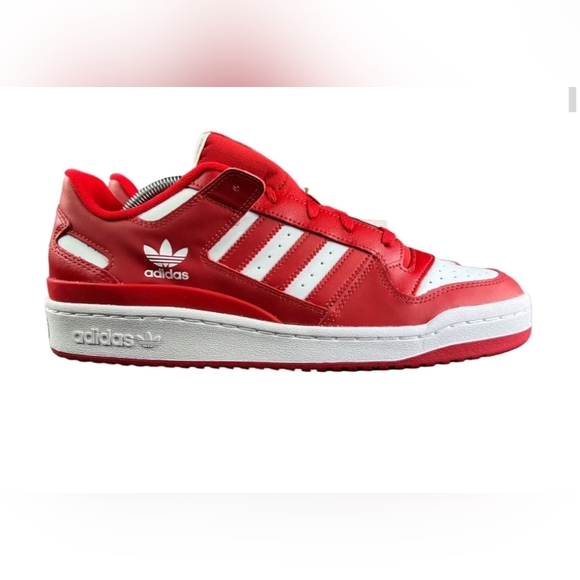 Adidas Men's Forum Low CL Scarlet Red White Shoes HQ1495 Size 10 - Picture 4 of 9